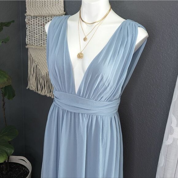 Lulu's Heavenly Hughes Maxi Dress-Light Blue - Picture 4 of 11